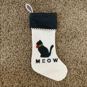 HOBBY LOBBY Embroidered Cat Stocking